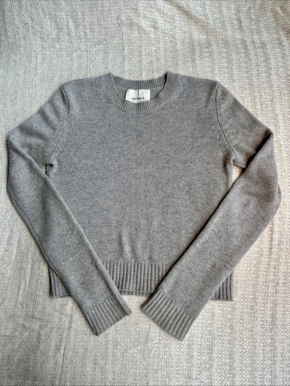 LISA YANG Mable 100% Cashmere Sweater *Small* Grey Oyster *Fair condition*